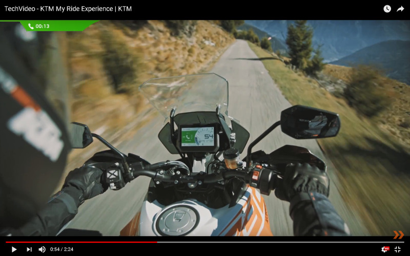 KTM My Ride σύστημα πολυμέσων - Video