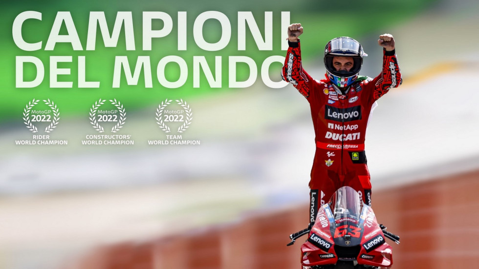 H Ducati και o Fransesco Bagnaia είναι Παγκόσμιοι Πρωταθλητές MotoGP!